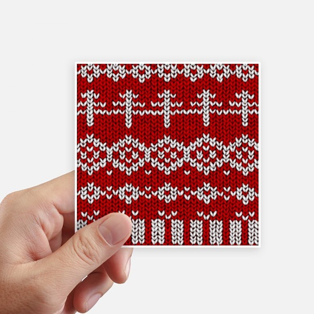 Autocollants tricot rouge 10cm pour masquer les rayures de valise et customiser un PC