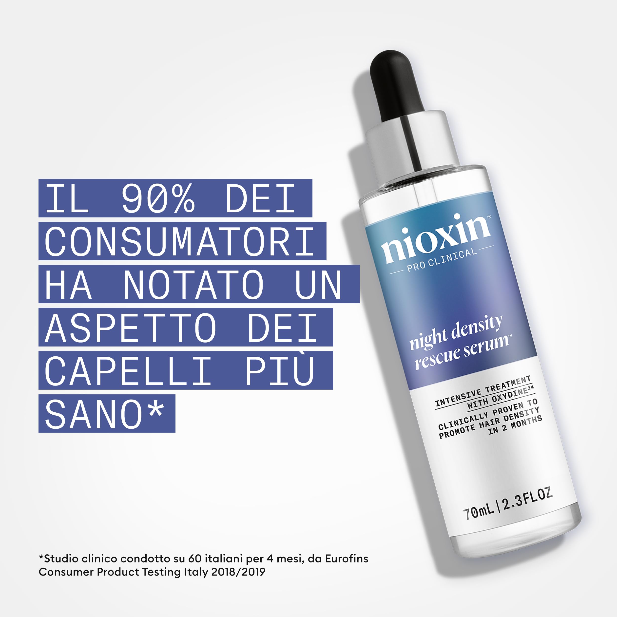 Nioxin Night Density Rescue Serum - Siero Fortificante Notte per Stimolare la Crescita dei Capelli - con Zenzero e Caffeina (70ml)