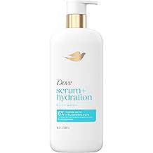 Dove Serum Body Wash Hydration Boost actively drenches dry skin with Hyaluronic Acid Serum 18.5 Fl Oz