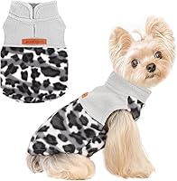 Vista 10 de Ropa de invierno para perro, chaleco de forro polar a cuadros para invierno, suéter suave para perros pequeños, medianos y gatos, ropa