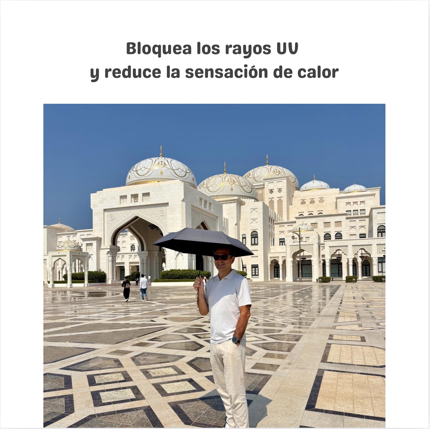 Paraguas de bolsillo Sun & drops. Plegable ultraligero 125g. UPF 50+ Protección solar ideal sol intenso. Repelente al agua, secado ultrarrápido. Apto para lluvia ligera/moderada. No para viento fuerte