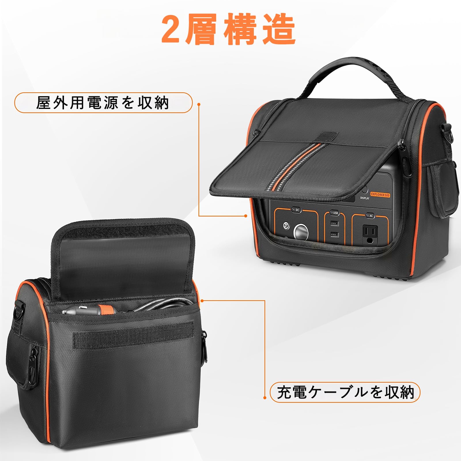 Amazon.co.jp: ポータブル電源 収納バッグ Jackery Explorer 500 に