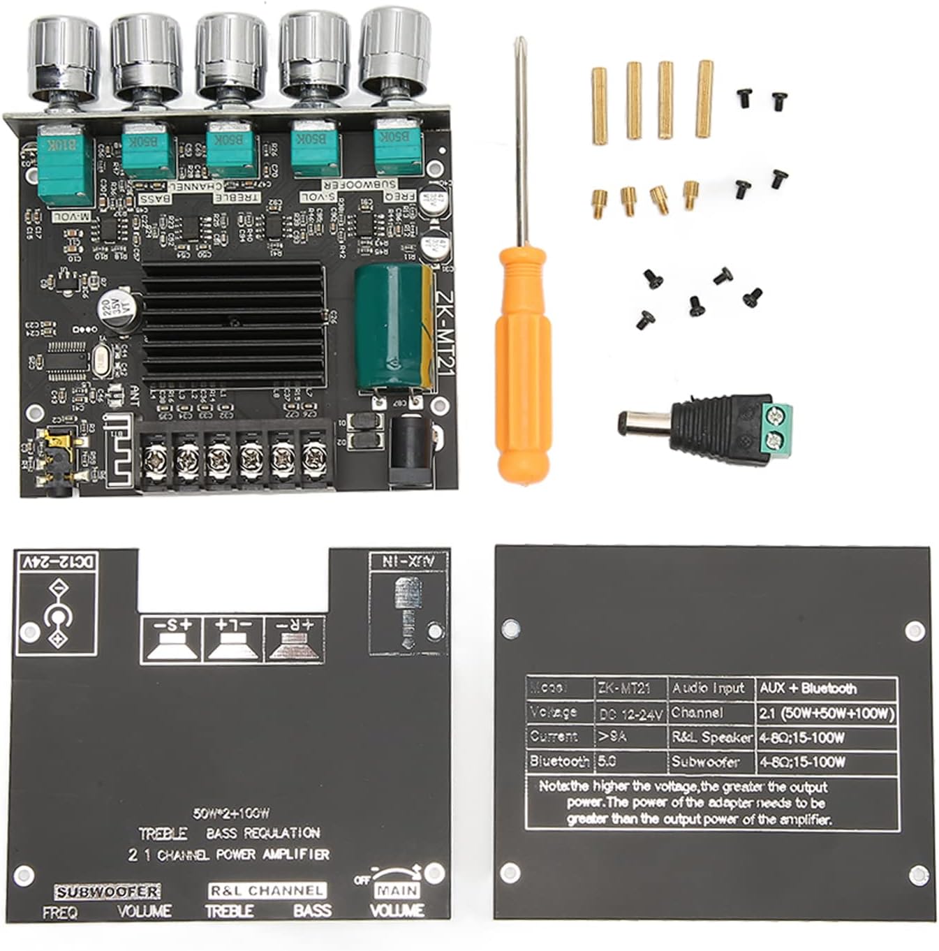 Bluetooth Power Amplifier Board, DC1224V Digital Power