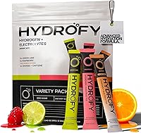 Vista 1 de Hydrofy Mezcla de bebida de agua de hidrógeno + electrolitos, paquete variado, paquetes de hidratación H2 con hidrógeno molecular, sodio, potasio
