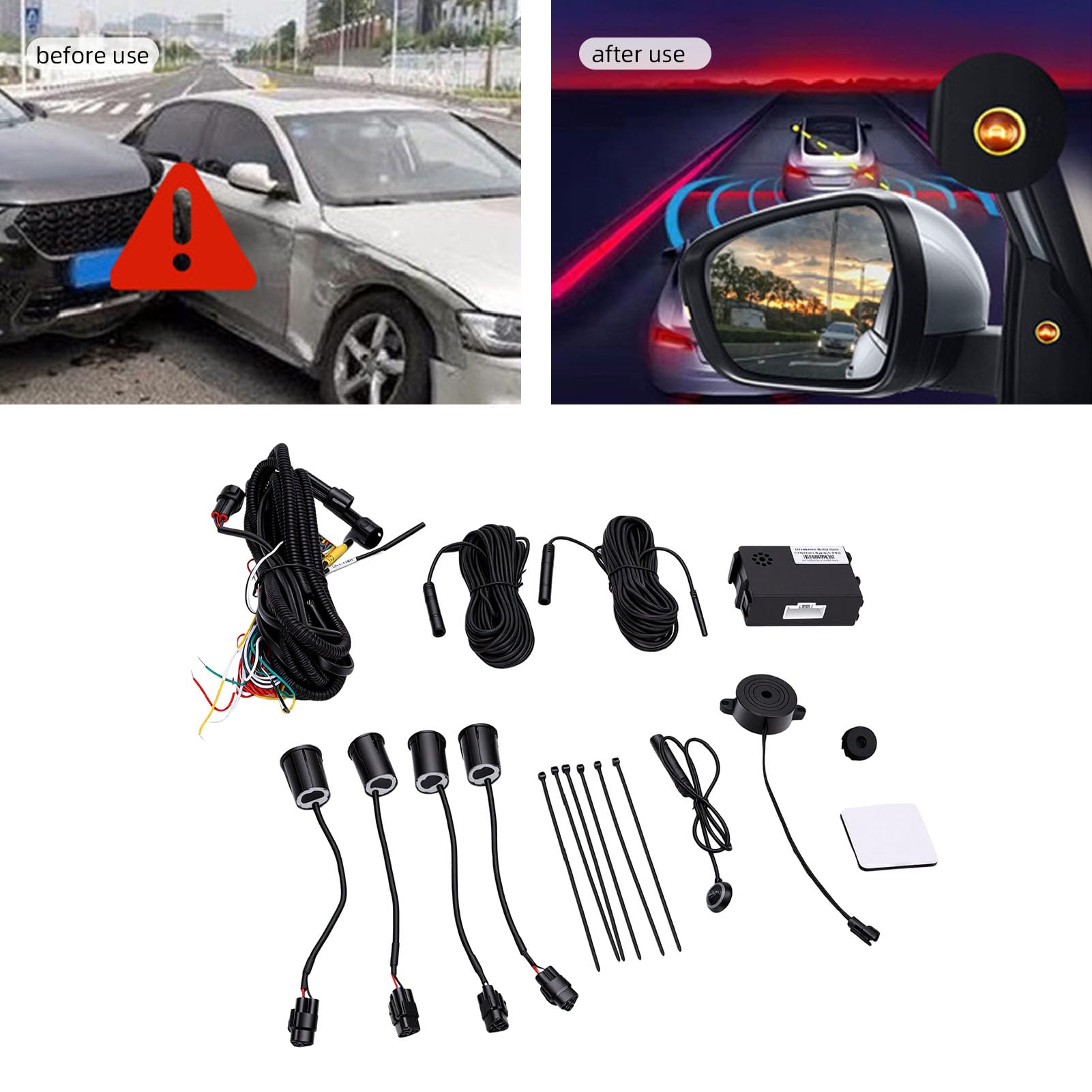 Car Blind Spot Detection System, Ultrasonic Safety Sensors