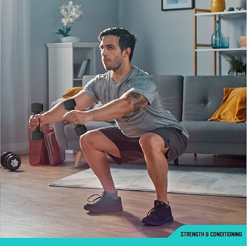 Miniatura 6 de RBX - Juego de mancuernas de neopreno con agarre antideslizante, equipo de entrenamiento de fuerza, pesas de entrenamiento para entrenamiento en