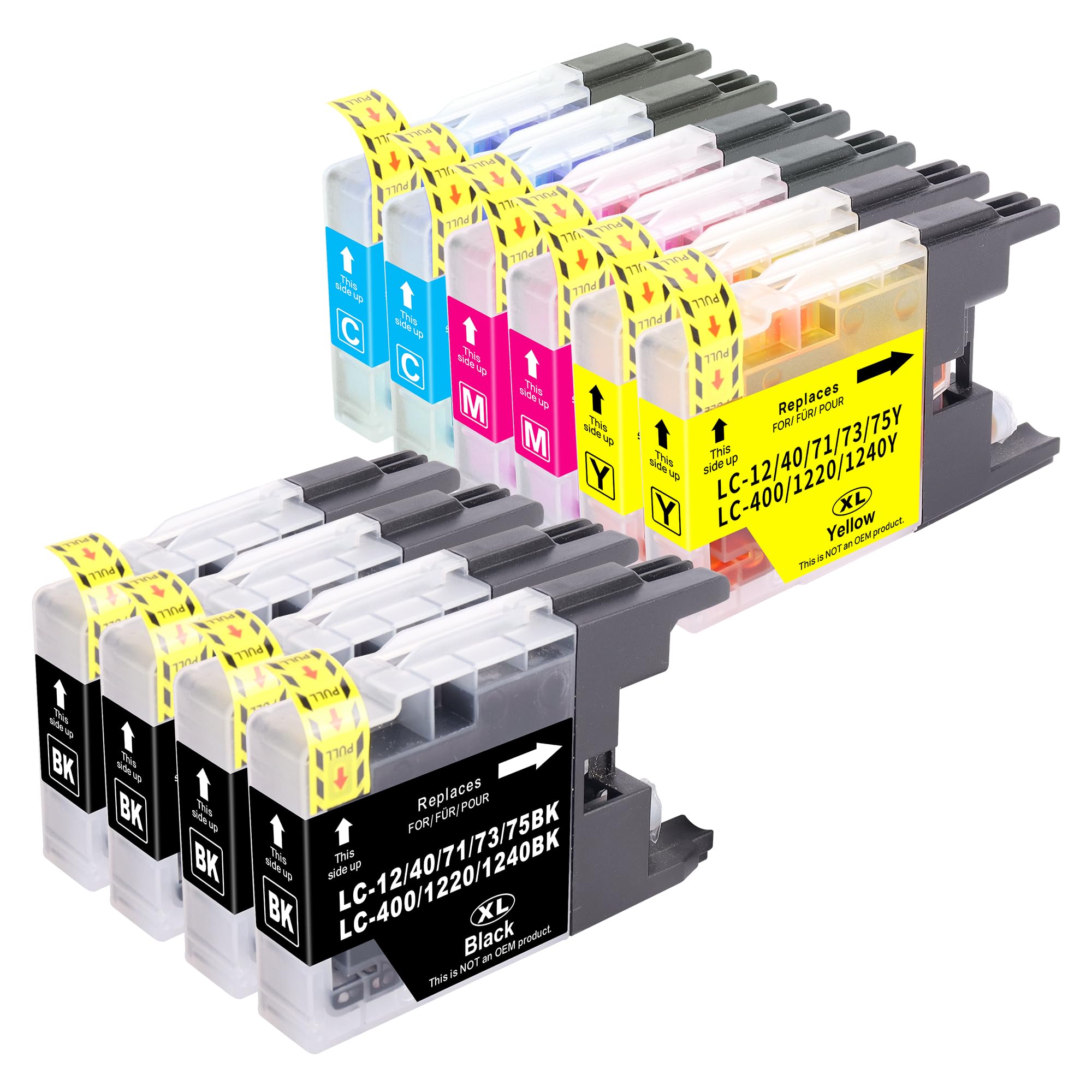Jhaan LC1240XL LC1280XL LC1220XL Kompatibel für Brother LC-1220 LC-1240 LC-1280 Kompatible mit Brother MFC-J425W MFC-J430W DCP-J525W MFC-J5910DW MFC-J625DW MFC-J825DW MFC-J6510DW MFC-J835DW Drucker
