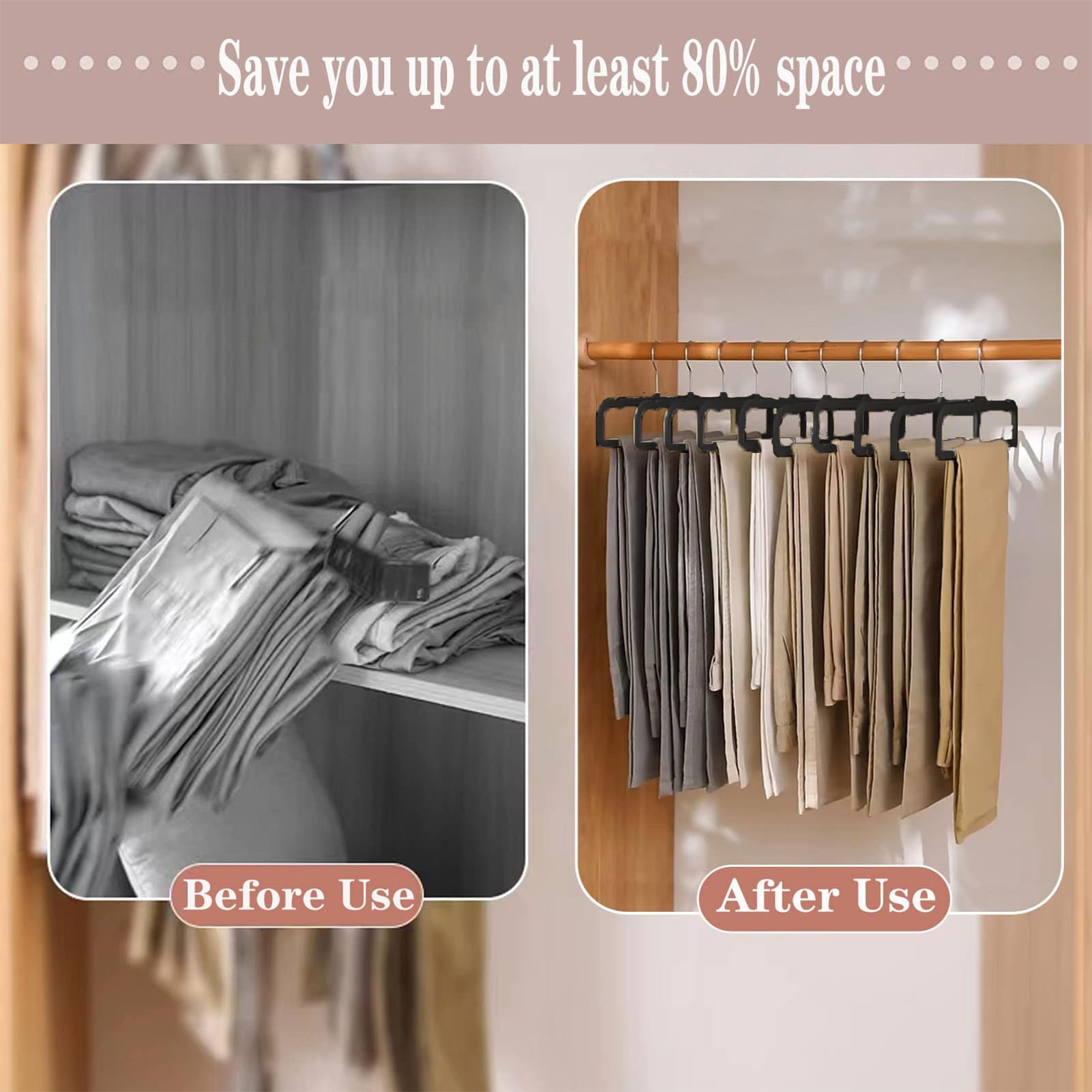 Lot De 20 Cintres En Velours Antidérapant De Qualité Supérieure, Fins Et Peu Encombrants Avec Crochet Pivotant à 360°, 35 Cm