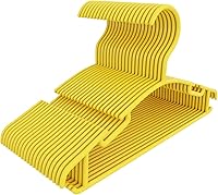 Vista 1 de Perchas para niños, perchas de plástico para niños, perchas para guardería de niños (amarillo, 60)