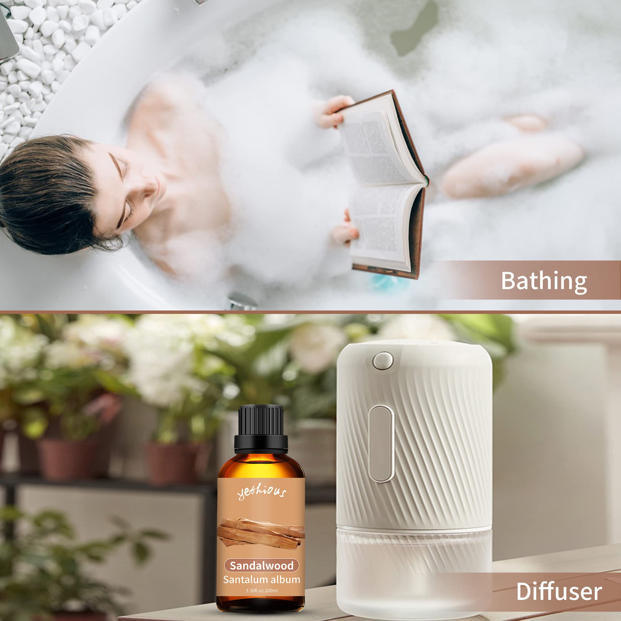 Amazon.co.jp: yethious サンダルウッドエッセンシャルオイル 100ml