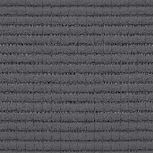 Vista 733 de Easy-Going - Funda elástica para sofá biplaza, 1 pieza, suave, con parte inferior elástica, protector para niños, tela jacquard de elastano y Gris