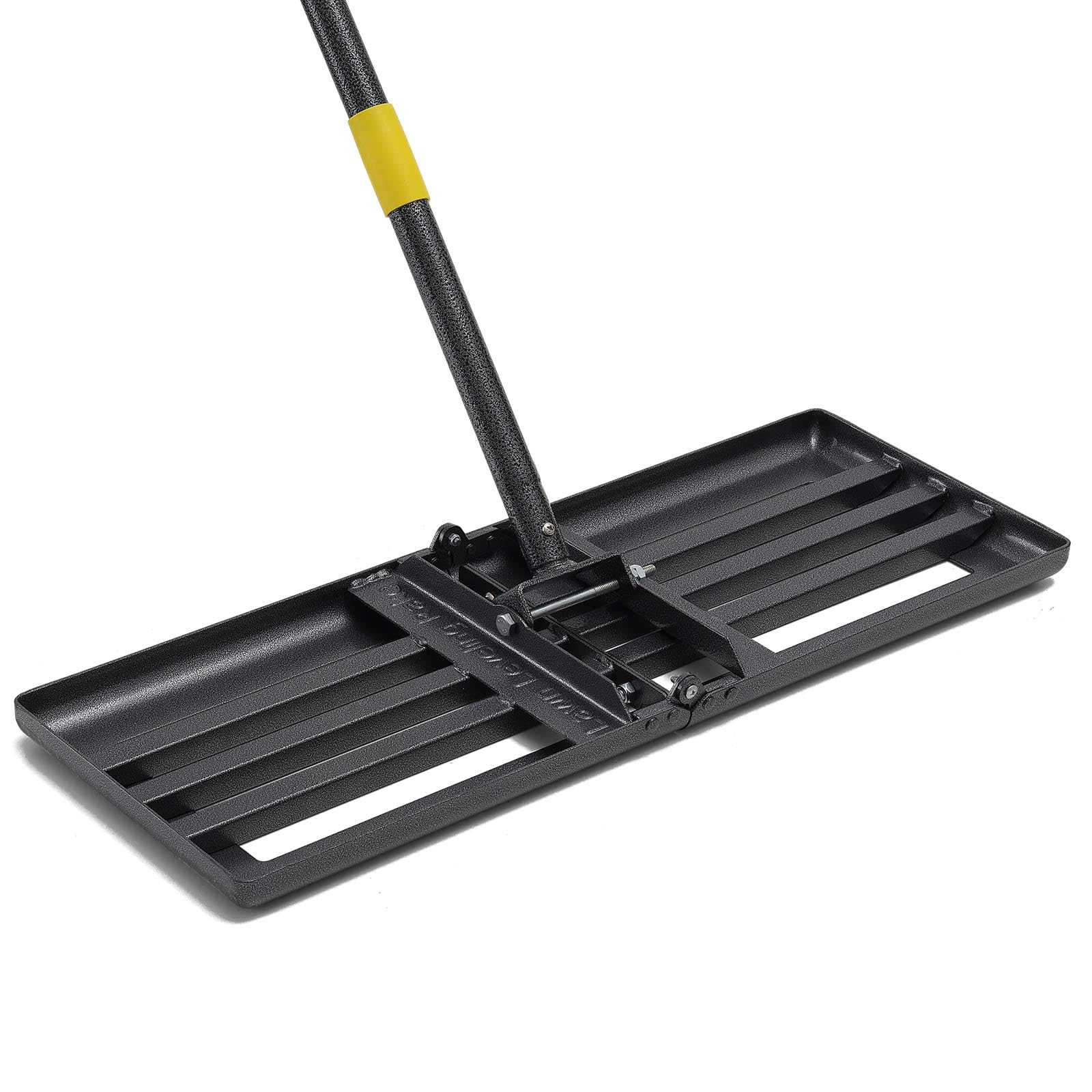 Raclette à gazon pliable 45 x 65 cm, Râteau de Pelouse Professionnelle Découpée au Laser Râteau pour Ponçage Décollement de Nivellement de Surface de Râteau Nivellement de Jardin/182cm