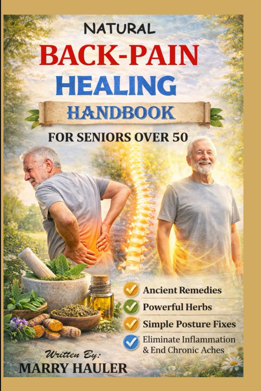 THE NATURAL BACK-PAIN HEALING HANDBOOK FOR SENIORS OVER 50: Ancient Remedies, Powerful Herbs, and Simple Posture Fixes to Eliminate Inflammation, ... Chronic Body Aches Without Pills or Surgery