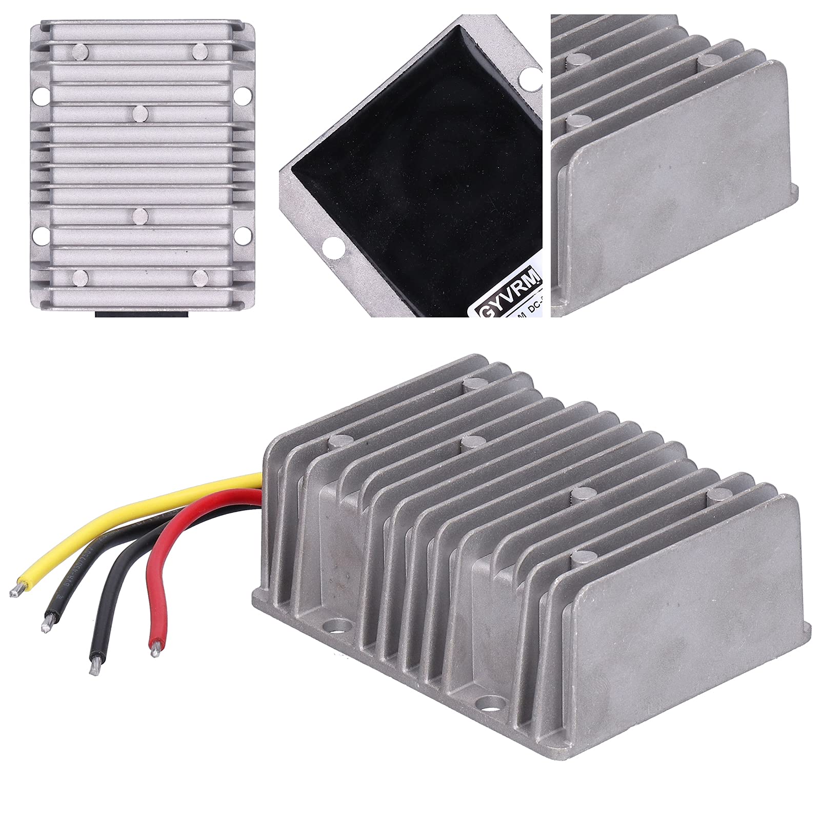 Buachois Convertitore DC/DC Riduttore Regolatore 36V/48V Step Down to DC 24V 30A 720W Convertitore Impermeabile con Porta USB Custodia Protettiva per Auto Car Truck