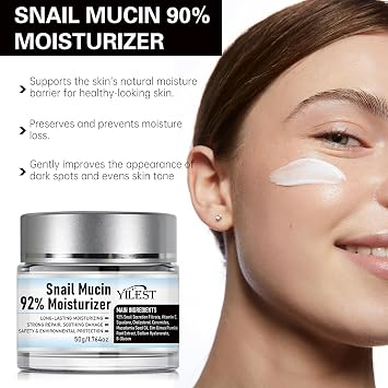Lism Snail Mucin 92% Moisturizing Daily Facial Gel Cream for All Skin Types
