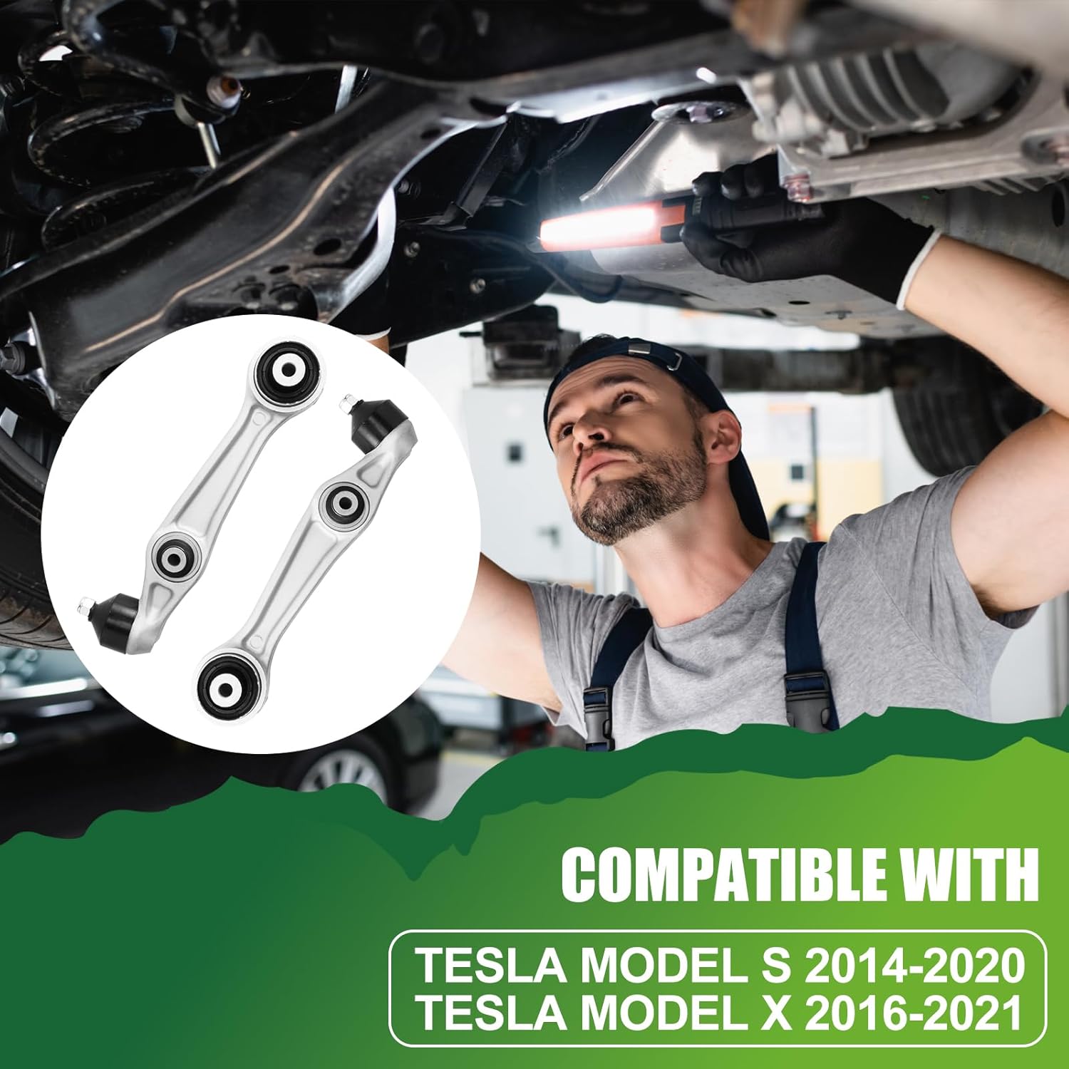 Front Lower Control Arm with Ball Joints for MODEL X 2012-2016，MODEL X 2014-2018,control arm replacement for 1027351-00-C,Set of 2