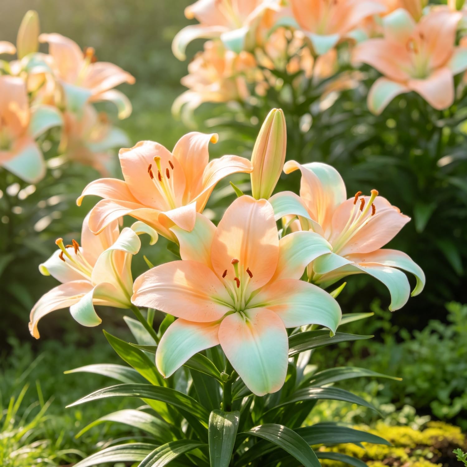 Double‑Petal Lily Perennial Flowering Plants, Full Gorgeous Blooms, Ideal for Outdoor Potted Displays-2Bulbs-e