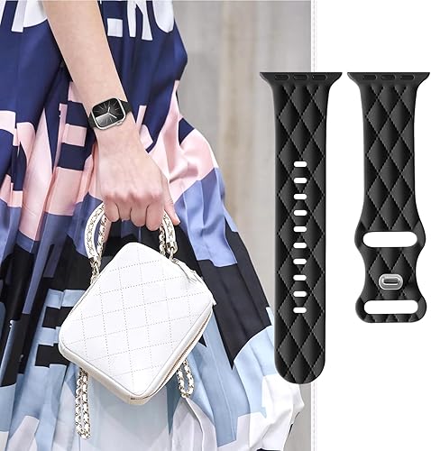 Miniatura 8 de Correa de silicona para Apple Watch Band de 1.732 in 1.575 in 1.772 in 1.614 in 1.929 in, correas para iWatch 1.496 in 1.654 in para mujeres y