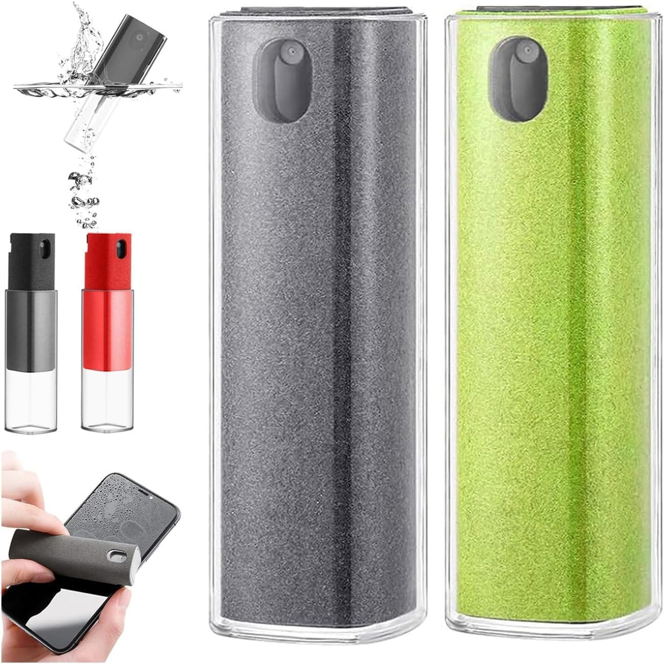 Pristine Screen Cleaner,Pristine Clean Screen Cleaner, Pristine Screens,Screen Cleaner Spray,for All Phones, Laptop and Tablet Screens (Green+Grey)