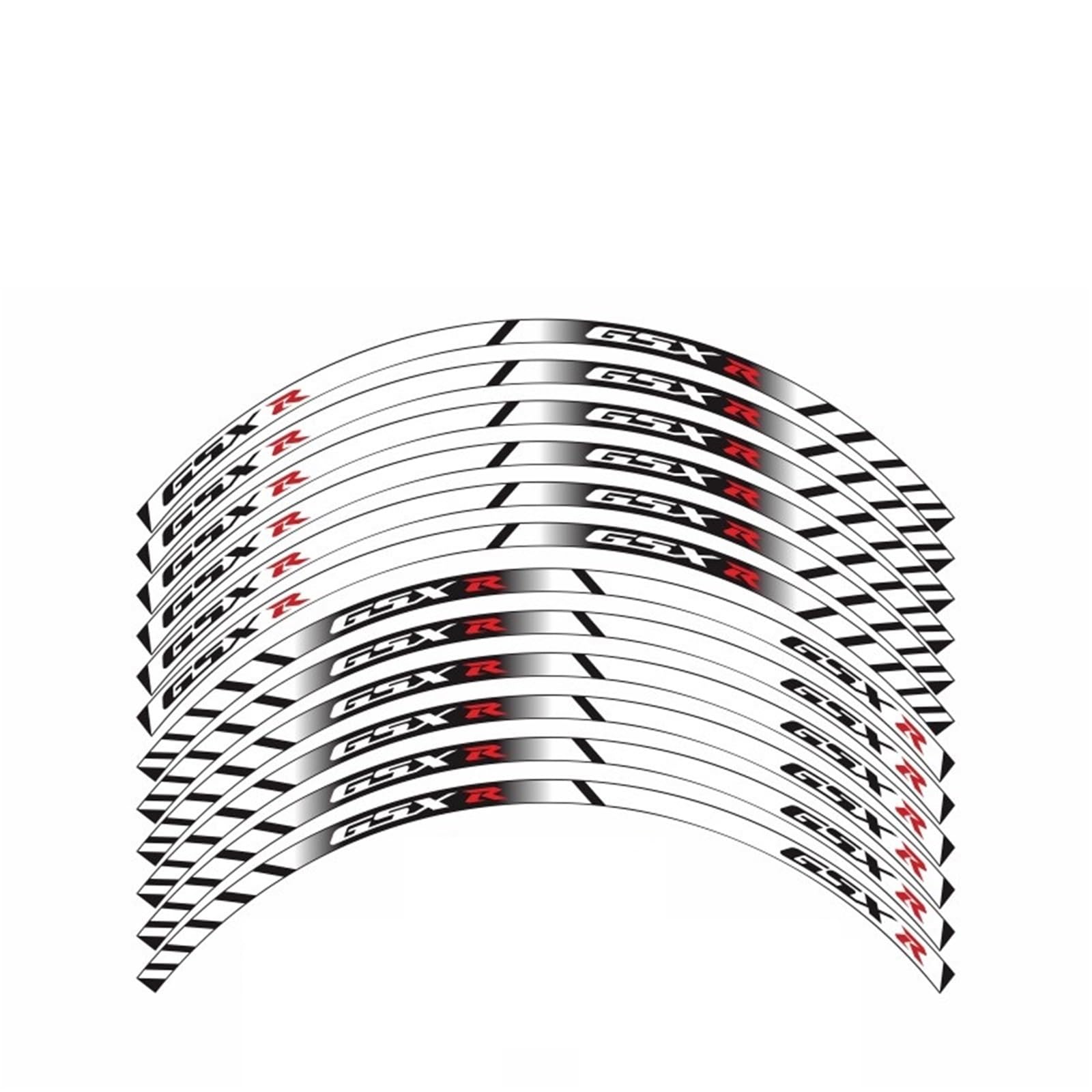FGLFPXI Thick Edge Outer Rim Reflective Sticker Stripe Wheel Decals for S&uzuki GSXR 250 400 600 1000 750 GSXR1000R GSXR1000 GSXR600
