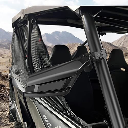 Miniatura 7 de Espejos laterales para UTV, espejos laterales ajustables TXZSXS RZR con barra antivuelco de 1.5"-2" compatibles con Polaris RZR 1000, Can Am