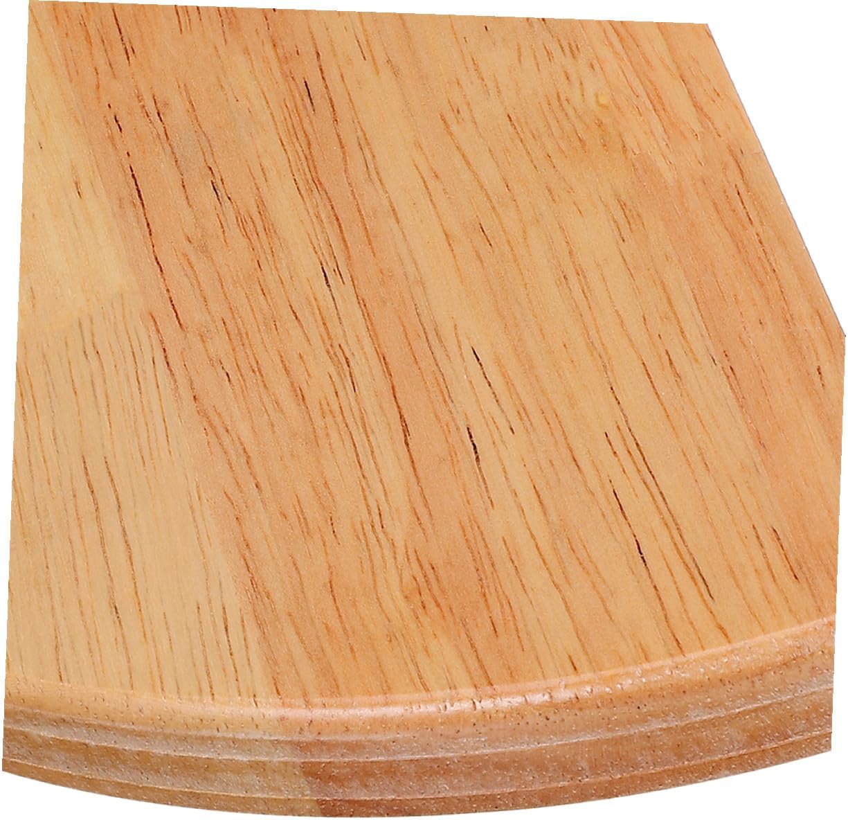 2pcs Natural Rubberwood Corner Storage Rack Floating Wall Shelf for Bedroom Bathroom Living Curved Fan-Shaped Design with Multiple Display Levels Easy Mount Minimalist Home Decor