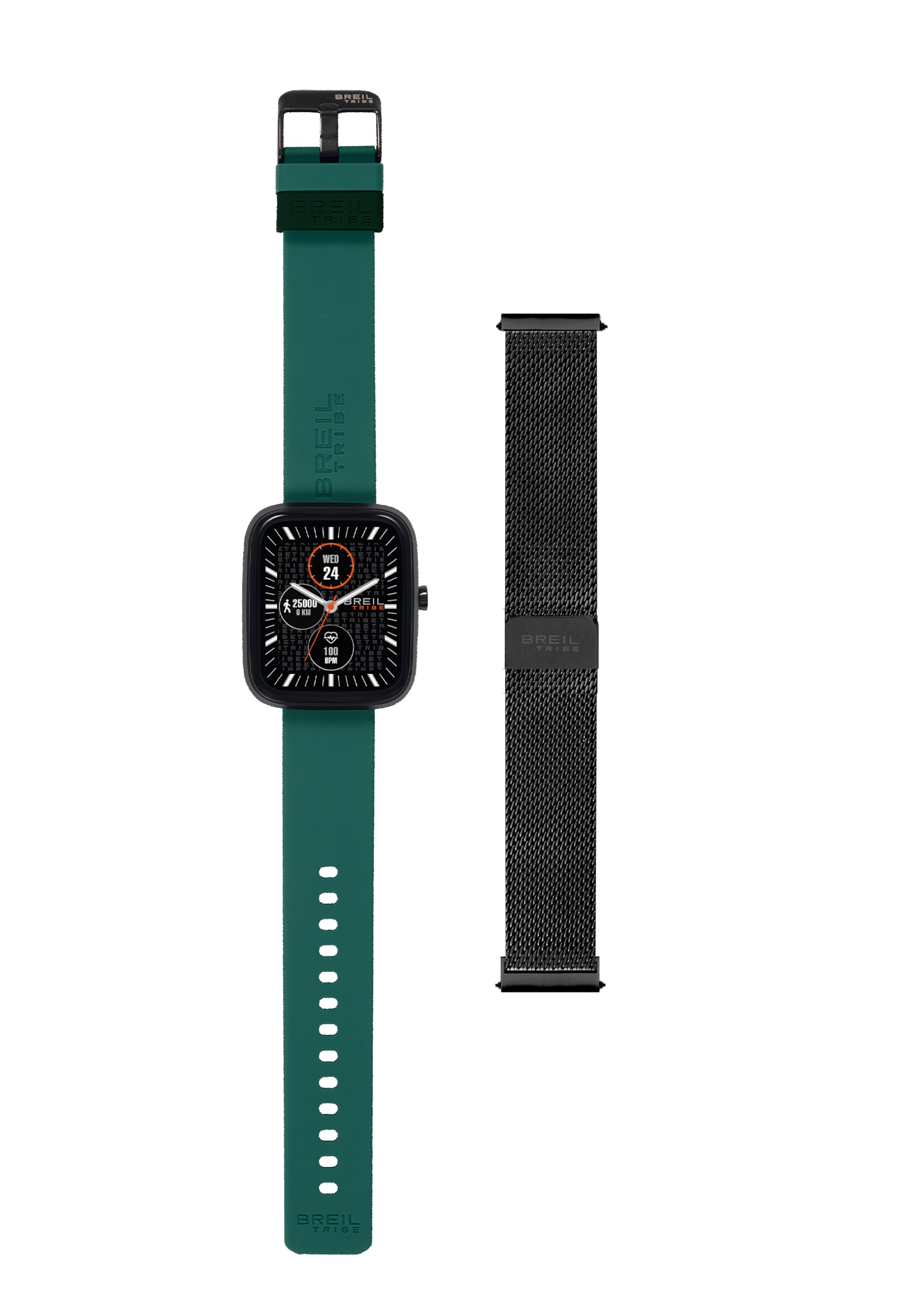 Breil Smartwatch SBT-3, Smartwatch Uomo Donna con 2 Cinturini Intercambiabili in Maglia Mesh e Silicone, Orologio Sport con Connettività Bluetooth, Autonomia 7 Giorni, Compatibile con iOS e Android