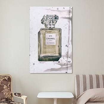 Amazon.com: Chanel No 5 Perfume Bottle Art Poster Canvas Art