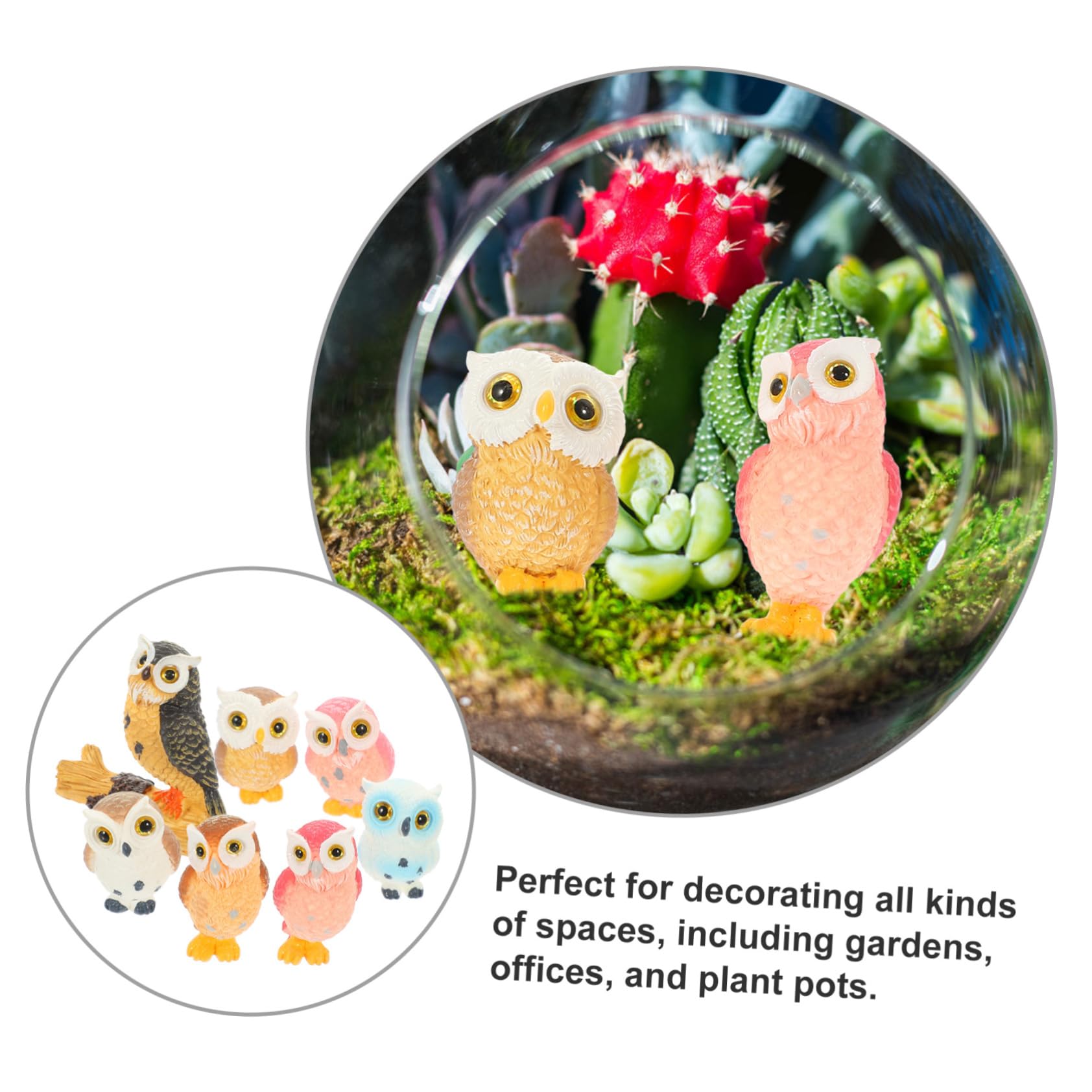 Amazon.co.jp: ZUNOXAZ ふくろう 置物 樹脂製 多様スタイル かわいい