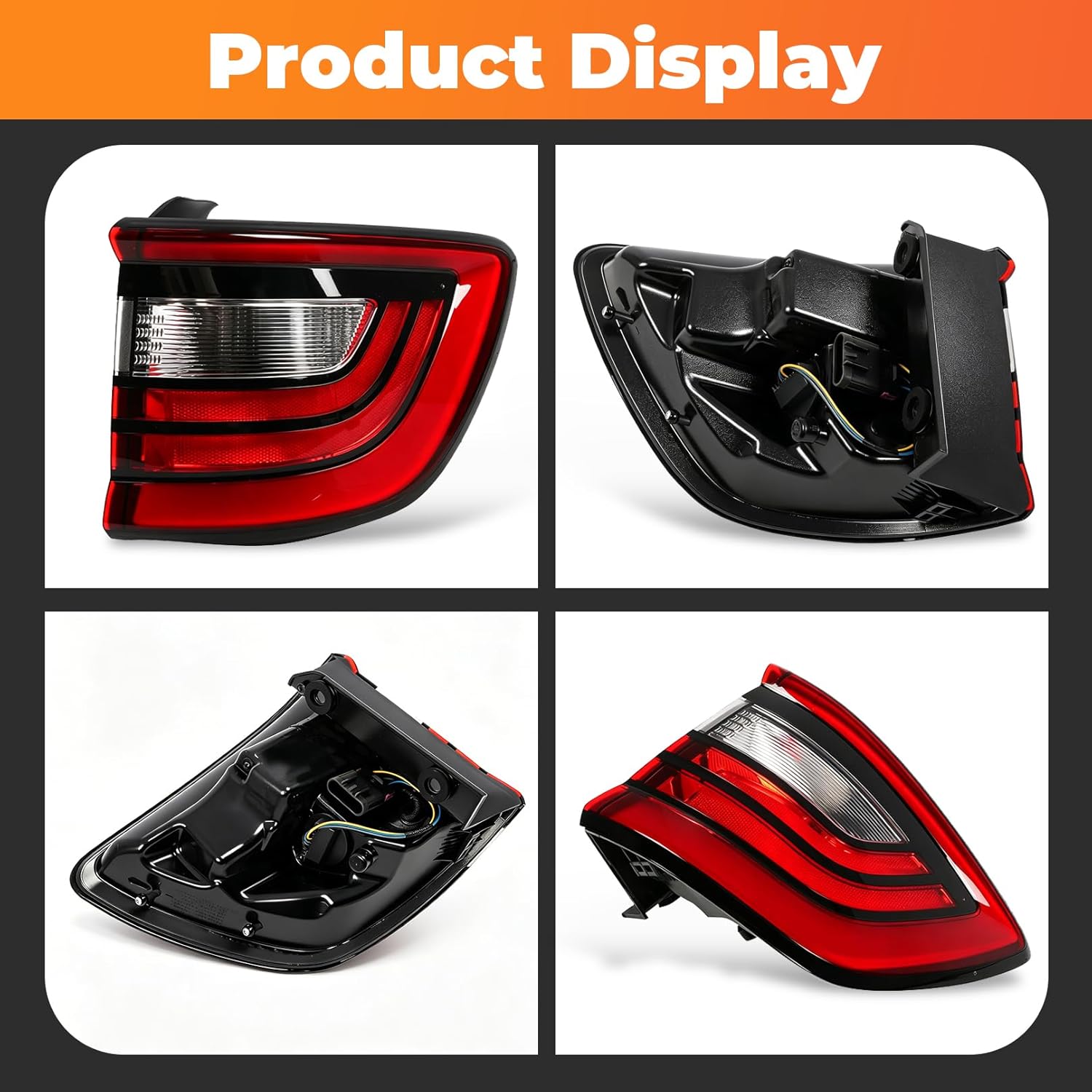 Passenger Side Outer Tail Light Assembly Compatible with 2014-2025 Durango Rear Brake Lamp Taillight 68272126AB CH2801206