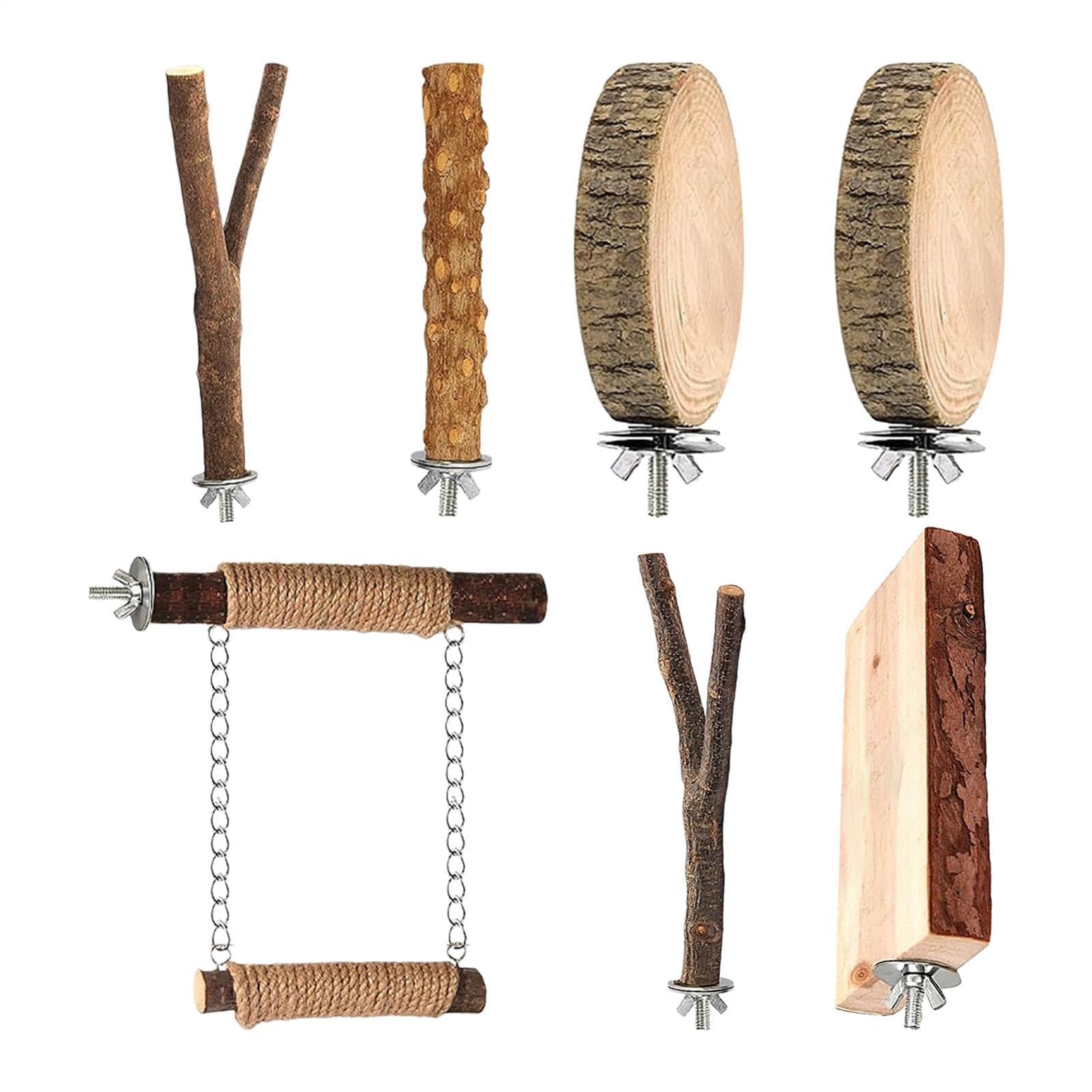 Sitzstange Für Vogelkäfige Vogelruheständer-Set Aus Holz