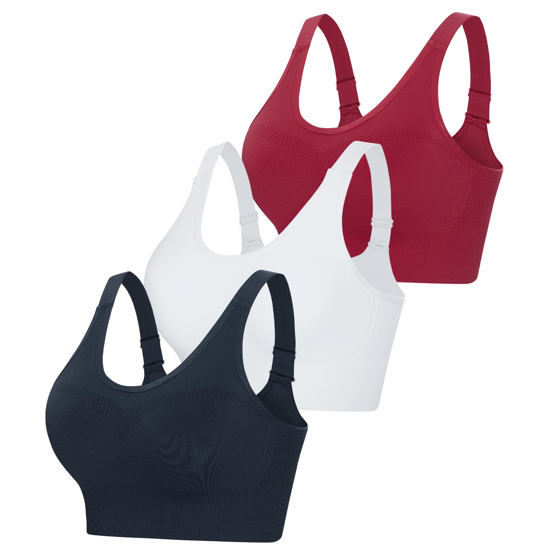 Leversic Sport-BH Damen Hoher Halt Push-Up Breite Träger Ohne Bügel | Hoher Halt & Push-Up ohne Bügel. Breitere Komfort-Träger. Ideal für Gym, Fitness, Laufen und Training.