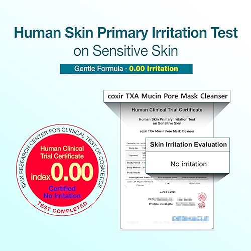 Miniatura 3 de coxir TXA MUCIN - Máscara de poros todo en 1, tratamiento de lavado con textura de gelato, máscara de ampolla a espuma, carbón, caracol, TXA,