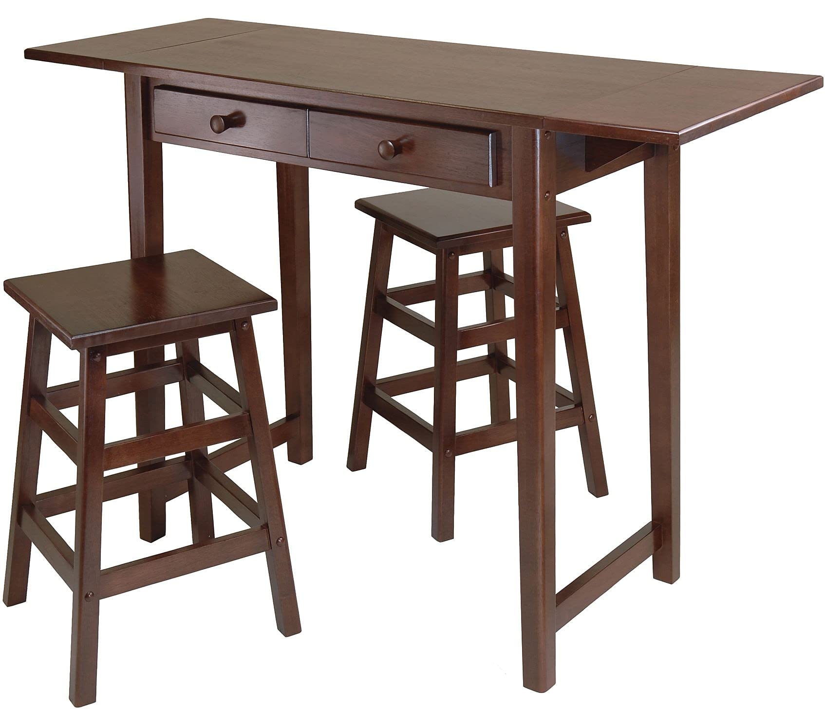 Winsome Mercer Double Drop Leaf Table with 2 Stools