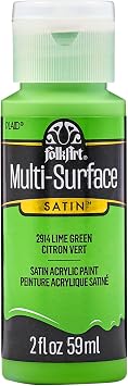 FolkArt Multi-Surface Paint in Assorted Colors 2 oz, 2914, Lime Green