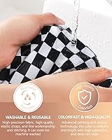 Vista 5 de mikimini Gorro de ducha grande para mujer, de pelo largo, reutilizable, doble capa, impermeable, con forro de PEVA suave y cómodo, no se decolora