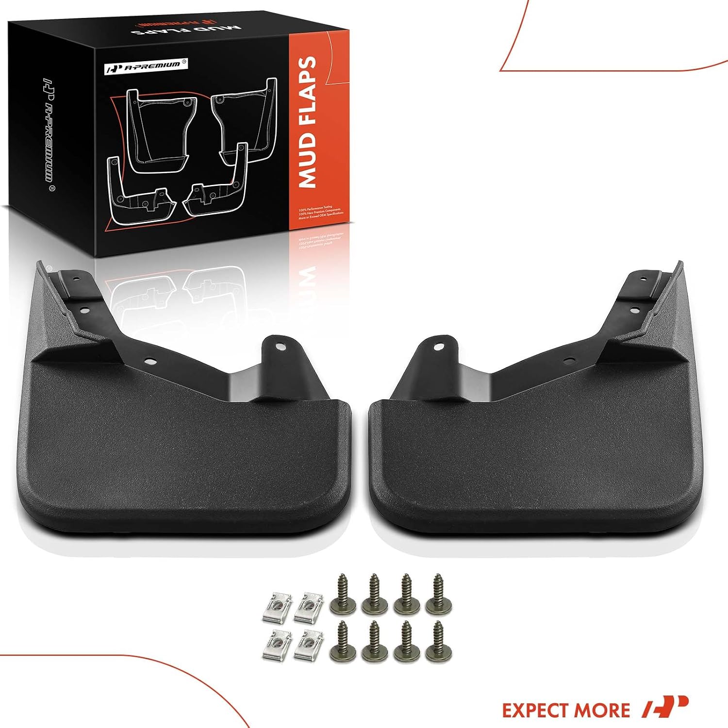 A-Premium Set of 2PCS Mud Flaps Splash Guards Mudflaps Mudguards with Hardware Kits Compatible with Cadillac Escalade 2021 2022 2023 2024, Front (Driver and Passenger Side)