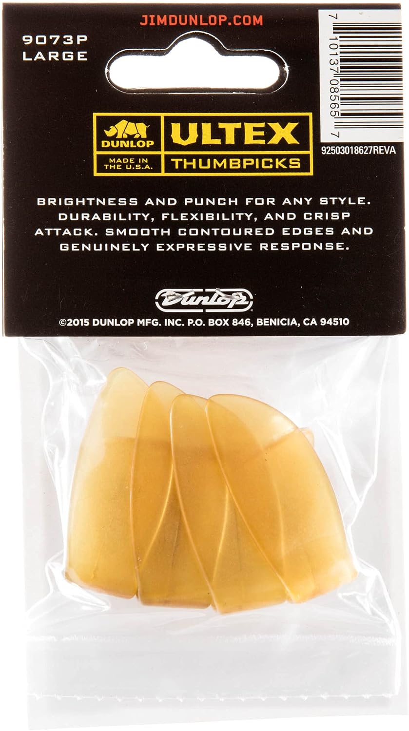 Jim Dunlop 9073P Thumbpicks, Large, 4/Player's Pack