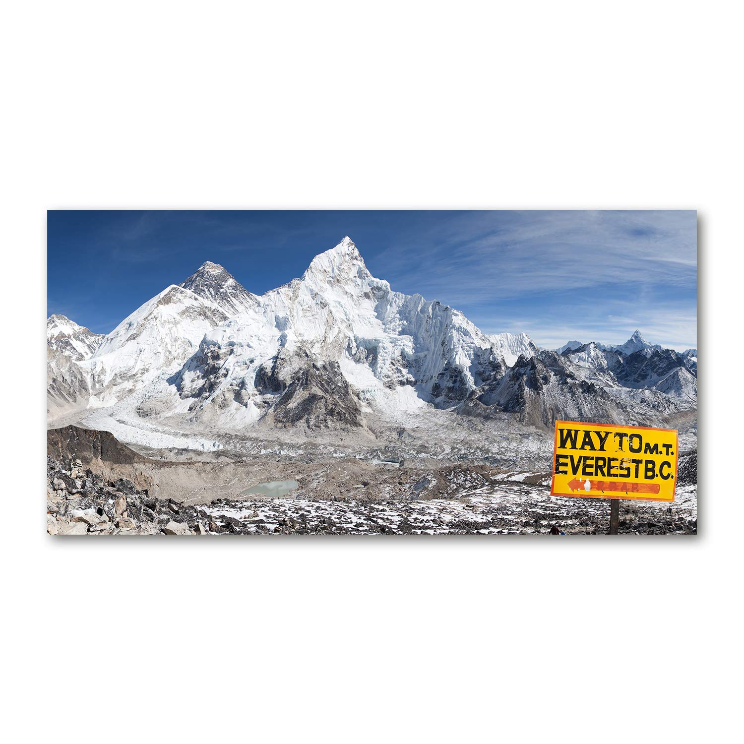 Tableau Déco Mont Everest Sur Verre Acrylique 100x50 Cm - Marque Tulup, Style Moderne