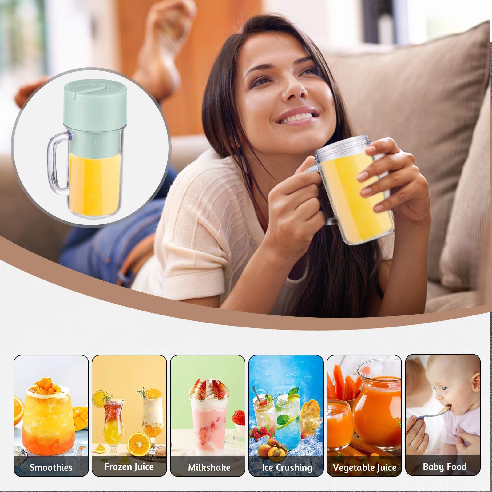 USB-C Mini Mixer - Tragbarer Smoothie-Mixer Mit LCD-Anzeige Für Unterwegs