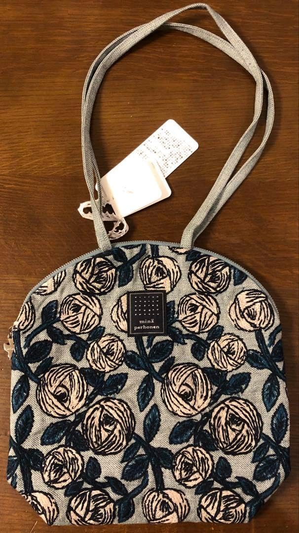 ミナペルホネン muffin bag rosy green