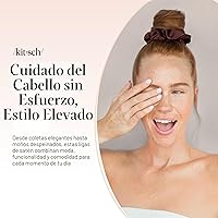 Vista 7 de Kitsch Coleteros de satén para mujer, sin arrugas, control de encrespamiento, más suave que la seda para todo tipo de cabello, accesorios elegantes