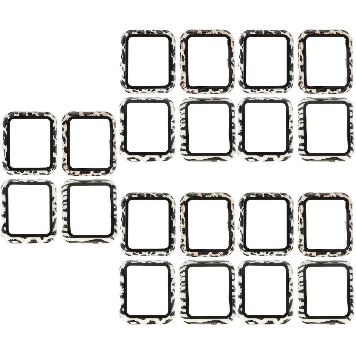 Mikikit 5 Set Smartwatch 38mm Custodia Pellicola Protettiva Per Schermo Bumper Cover Compatibilità Antipolvere Completo 4 Pezzi*5