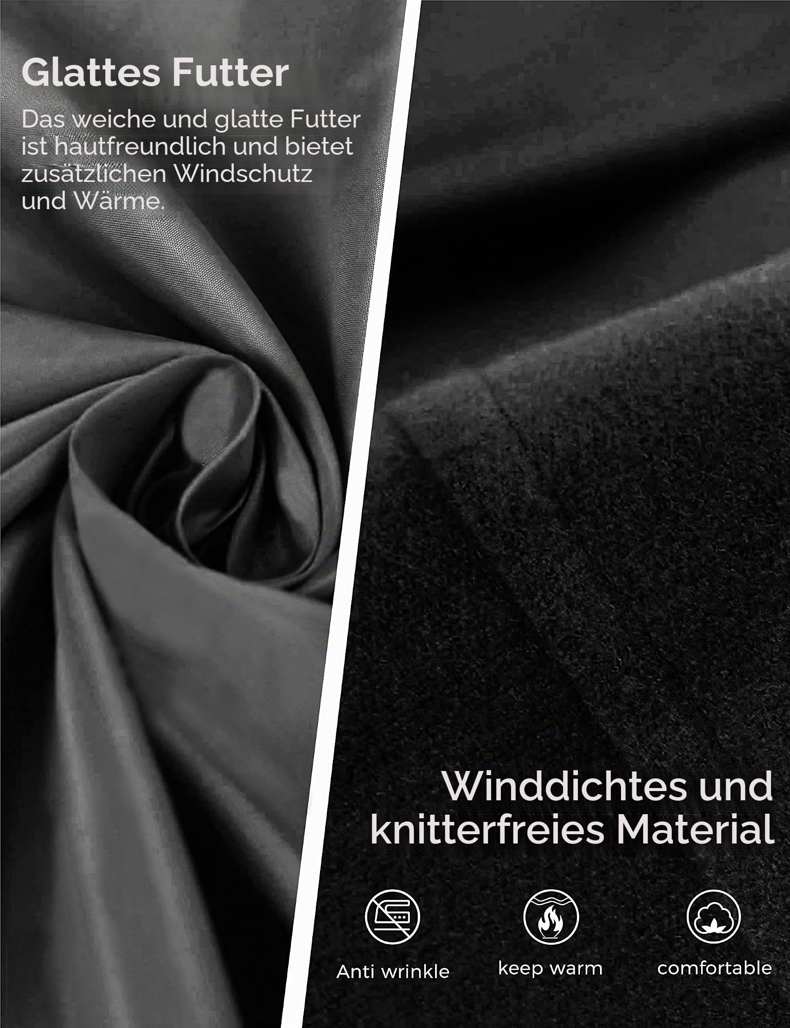 Wantdo Wintermantel Damen lang Winddicht Zweireihige Gürtel Mäntel