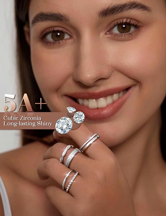 Ringen Dames 14K Gold Plated Stapelbaar | Tudor Gems