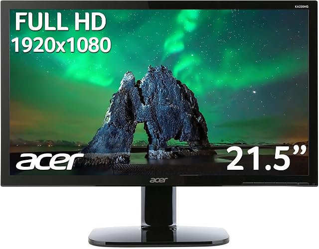 Acer KA220HQbi 21.5 inch Full HD Monitor (TN Panel, 5ms, HDMI, VGA, Black)
