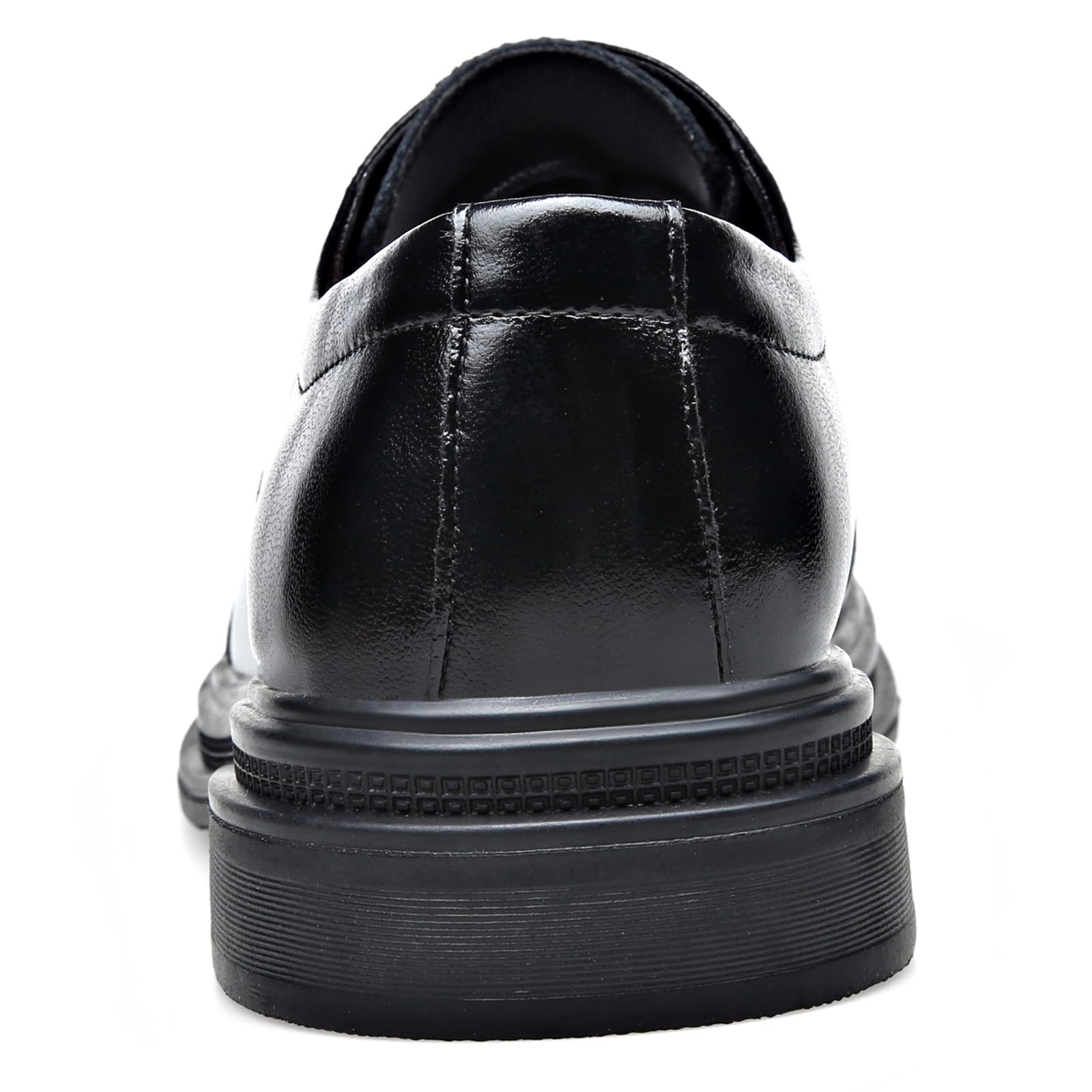 DADAWEN Chaussures de Ville Homme Cuir Verni Noir Derby pour Mariage cérémonie Travail Bureau