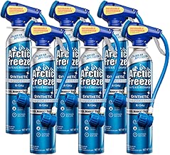 INTERDYNAMIC Arctic Freeze R-134a Refrigerant w/Reusable Trigger Dispenser & Gauge (19 oz.) - 6 Pack - coolthings.us
