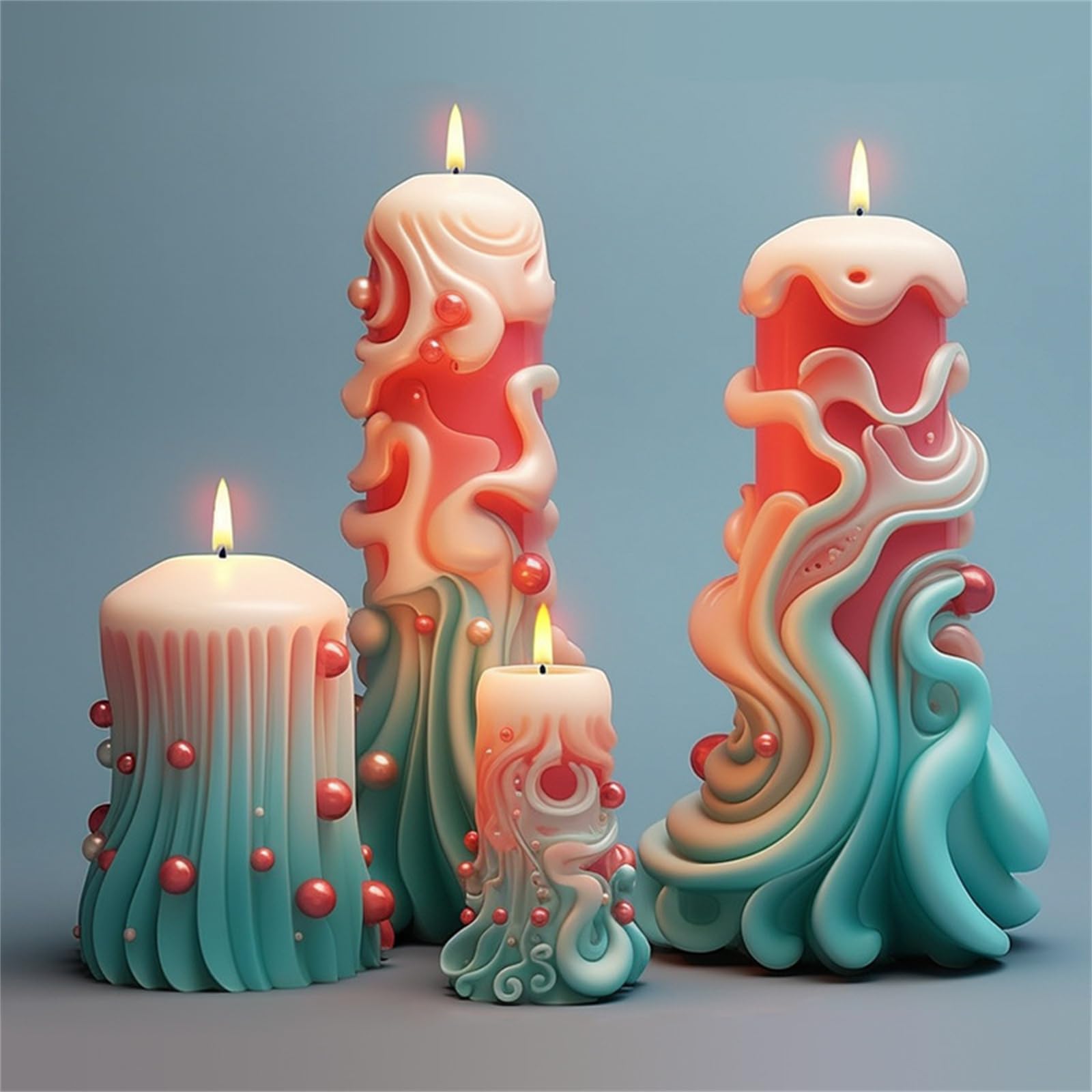 Molde cilíndrico tallado para hacer adornos de yeso, decoración del hogar, cilindro de manualidades, molde de silicona relajante y calmante