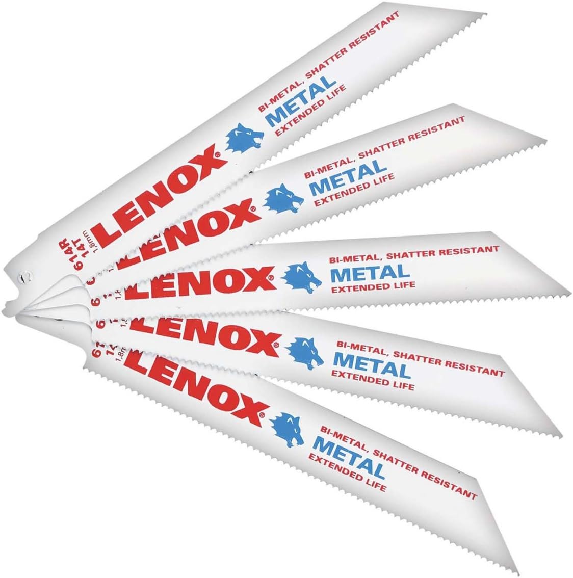 Lenox 20573-S656R 6" 6 TPI Multi Purpose Bi-Metal Reciprocating Saw Blades